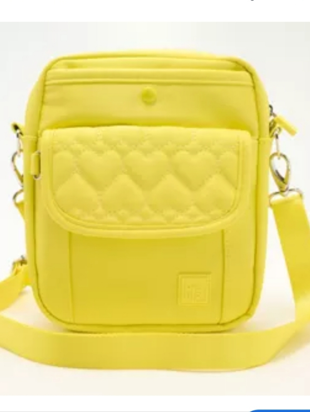 The More Love Bright Yellow Quilted Crossbody Bag